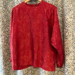 Red Silk Blouse 14